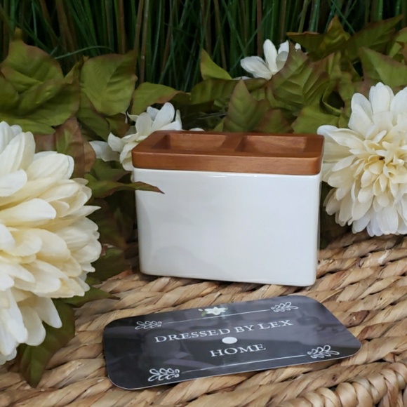 NWT VHTF Rae Dunn STUFF divided holder Wood - Picture 4 of 7